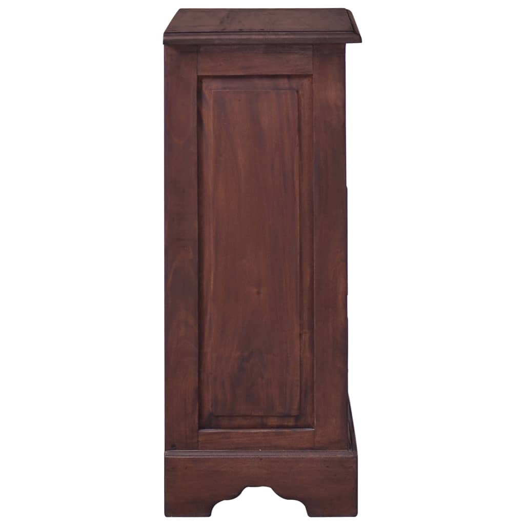 Cassettiera Marrone Classico in Legno Massello di Mogano