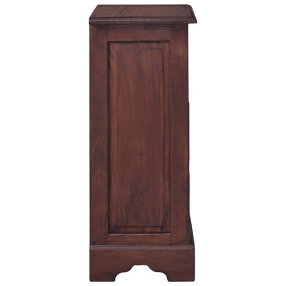 Cassettiera Marrone Classico in Legno Massello di Mogano