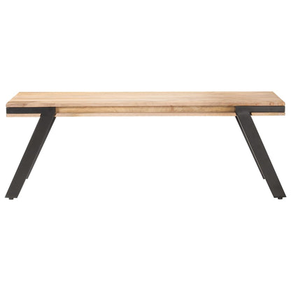 Tavolino da Salotto 114x65x40 cm in Legno Massello di Mango