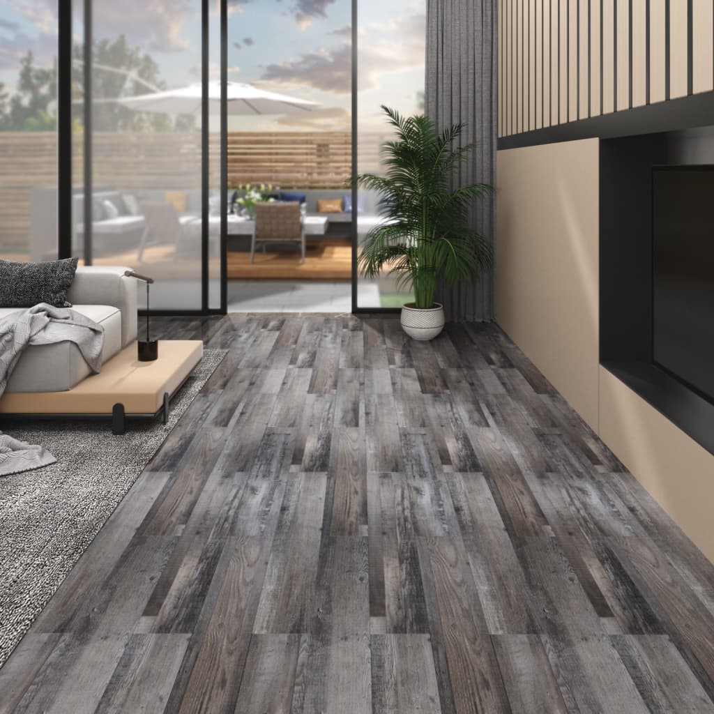 Listoni Pavimento PVC 5,02 m² 2mm Autoadesivi Legno Industriale