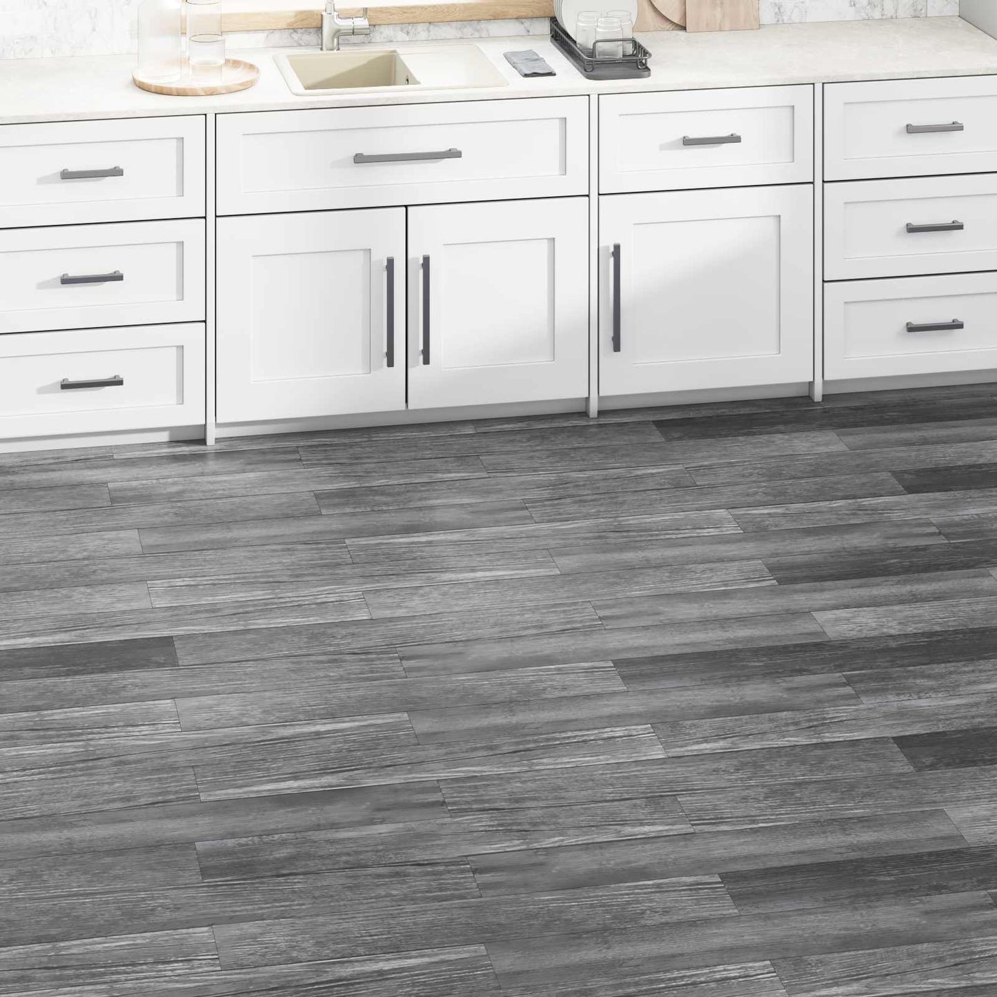 Tavole per Pavimenti 36 pcs Grigio lucido 5,02 mÂ² PVC