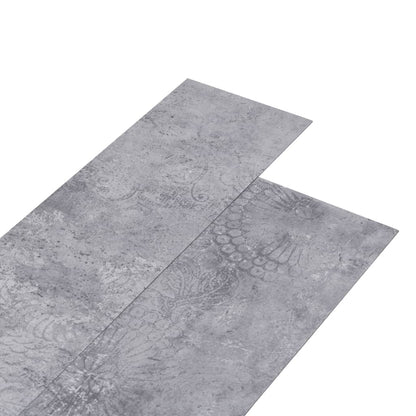 Listoni Pavimenti Non Autoadesivi PVC 5,26m² 2mm Grigio Cemento