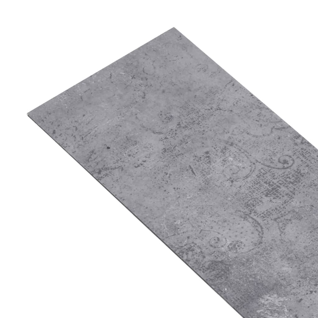 Listoni Pavimenti Non Autoadesivi PVC 5,26m² 2mm Grigio Cemento