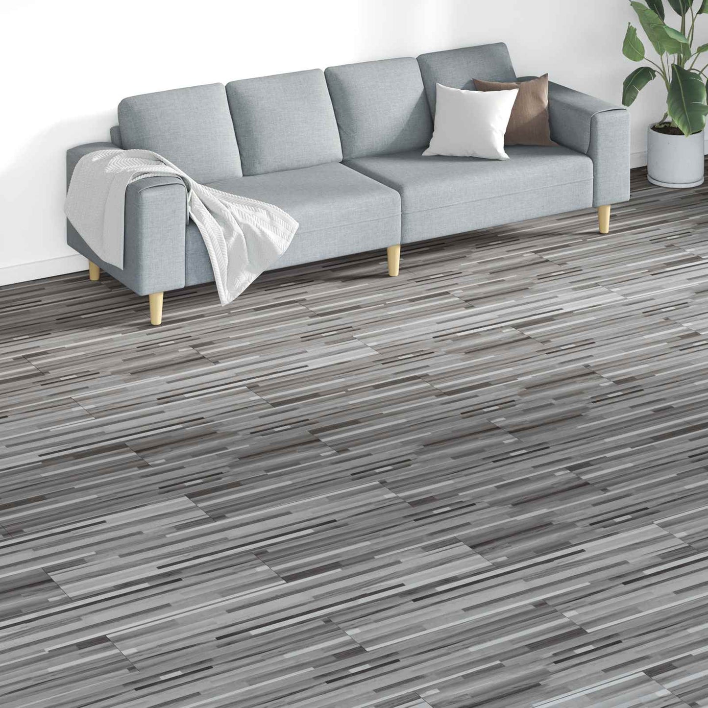 Tavole per Pavimenti 18 pcs Grigio 5,26 mÂ² PVC