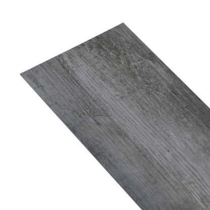 Listoni Pavimenti Non Autoadesivi PVC 5,26m² 2mm Grigio Lucido