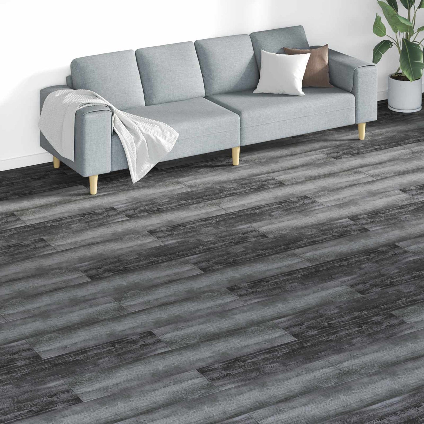 Tavole per Pavimenti 18 pcs Grigio 5,26 mÂ² PVC
