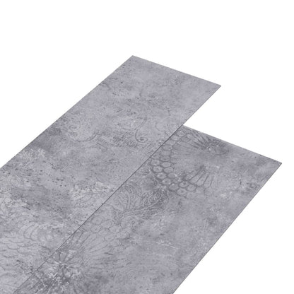 Listoni Pavimento in PVC 4,46 m² 3mm Autoadesivi Grigio Cemento