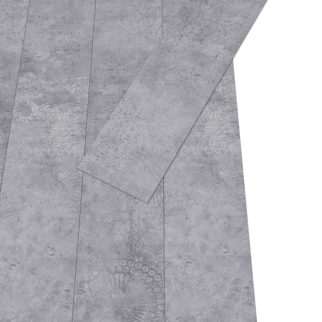 Listoni Pavimento in PVC 4,46 m² 3mm Autoadesivi Grigio Cemento