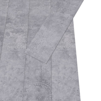 Listoni Pavimento in PVC 4,46 m² 3mm Autoadesivi Grigio Cemento