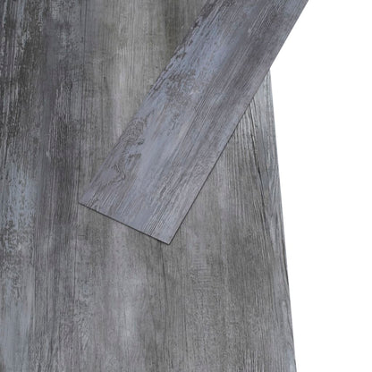 Listoni Pavimento in PVC 4,46 m² 3 mm Autodesivi Grigio Lucido