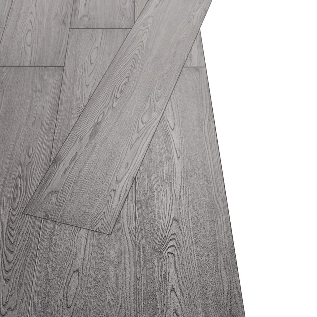 Listoni Pavimenti Non Autoadesivi PVC 4,46 m² 3mm Grigio Lucido