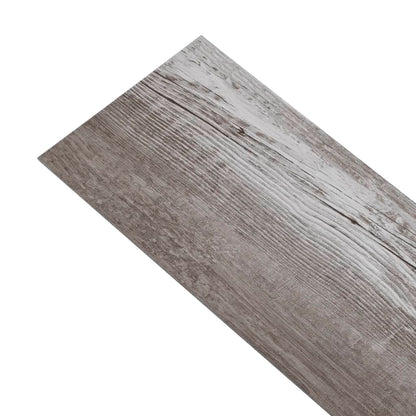 Listoni Pavimento in PVC 5,02 m² 2 mm Autoadesivi Legno Marrone