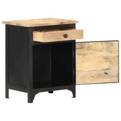 Comodino 40x30x50 cm in Legno Massello di Mango