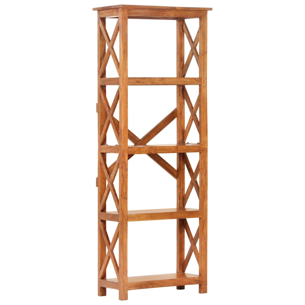 Libreria 60x30x160 cm Legno Massello Acacia Finitura Ambra