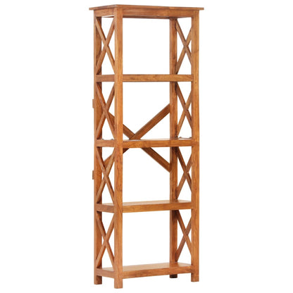 Libreria 60x30x160 cm Legno Massello Acacia Finitura Ambra