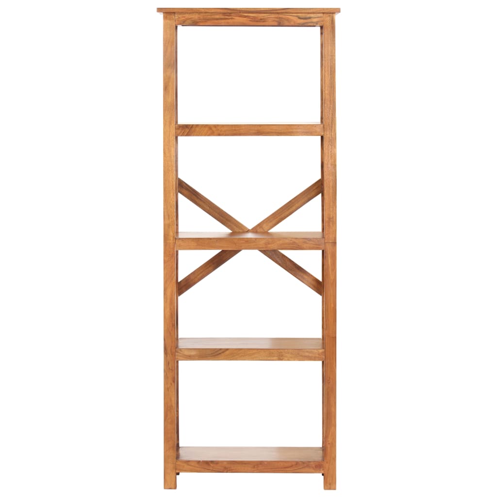 Libreria 60x30x160 cm Legno Massello Acacia Finitura Ambra