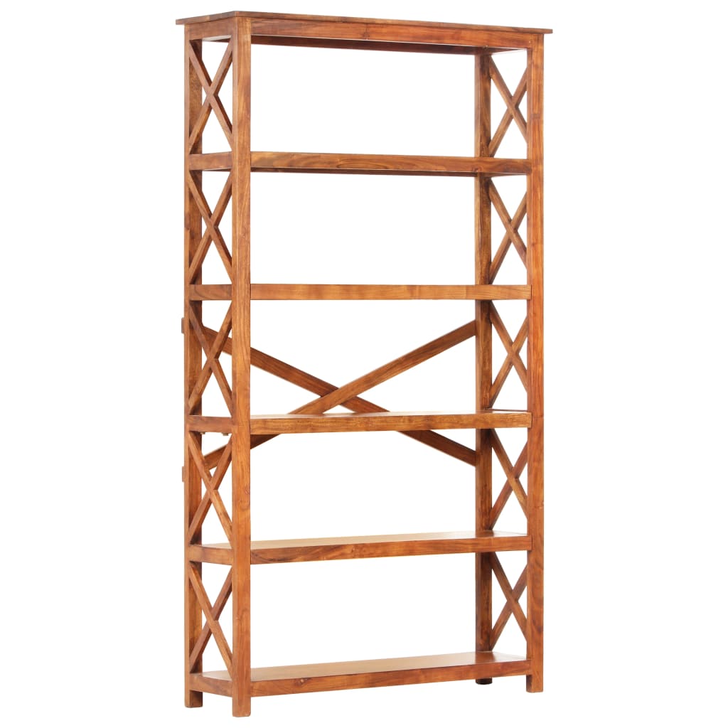 Libreria 100x30x180 cm Legno Massello Acacia Finitura Ambra