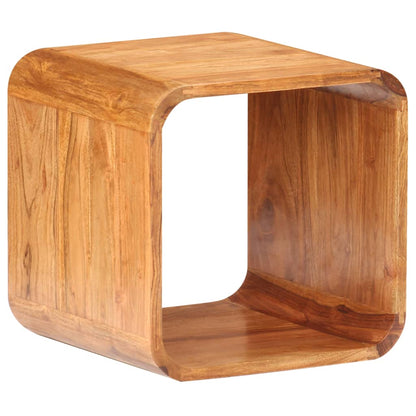 Tavolini 2 pz in Legno Massello di Acacia Finitura Ambra