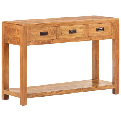 Tavolo Consolle 110x40x76 cm Massello Acacia Finitura Ambra