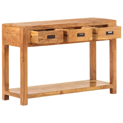 Tavolo Consolle 110x40x76 cm Massello Acacia Finitura Ambra