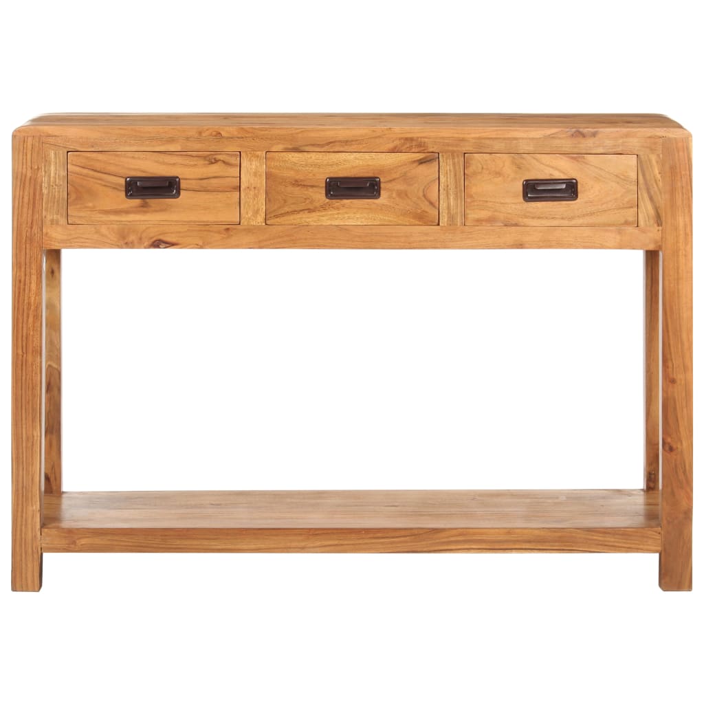 Tavolo Consolle 110x40x76 cm Massello Acacia Finitura Ambra