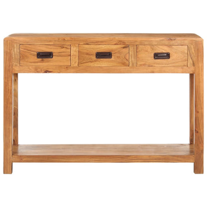 Tavolo Consolle 110x40x76 cm Massello Acacia Finitura Ambra