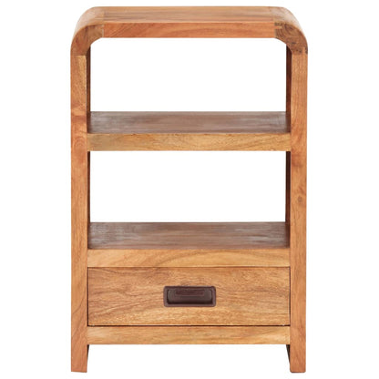 Comodino 40x30x60 cm in Legno Massello Acacia Finitura Ambra