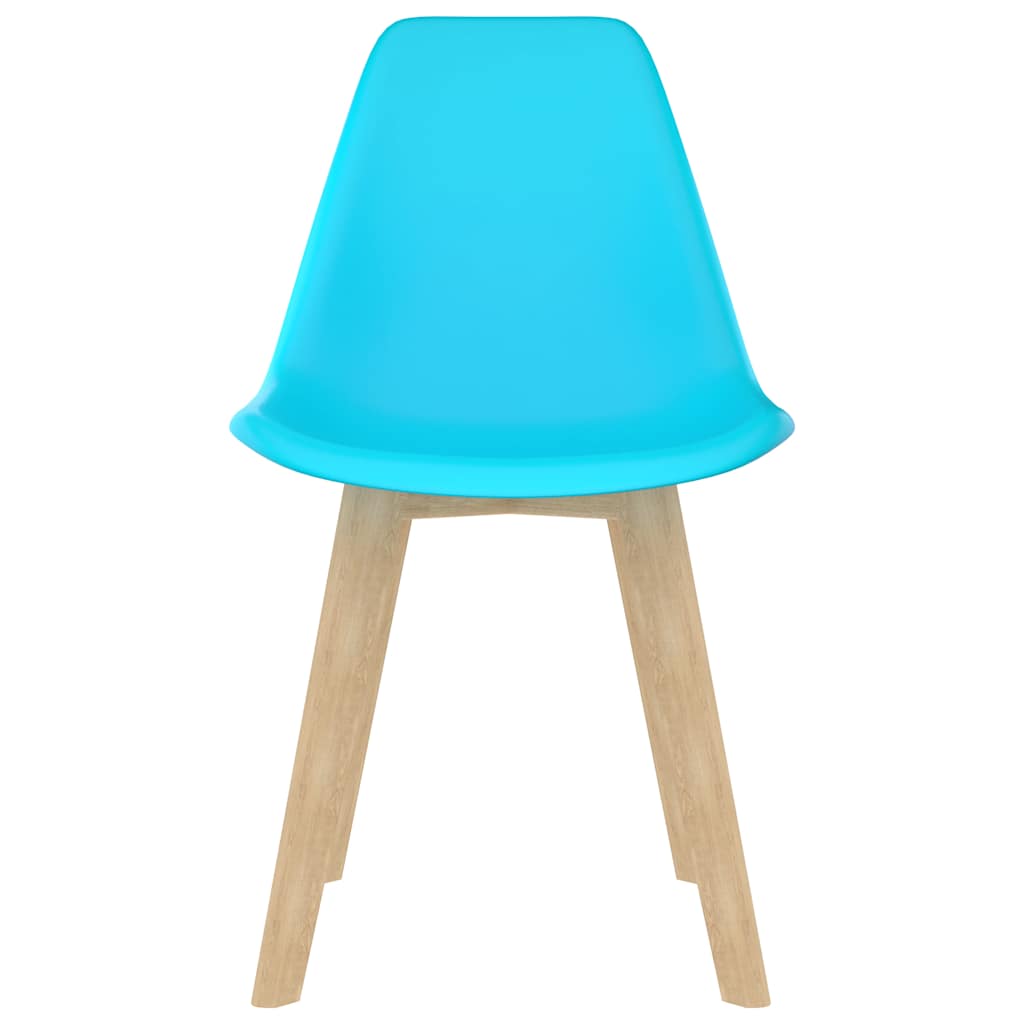 Sedie da Pranzo 4 pz Blu in Plastica