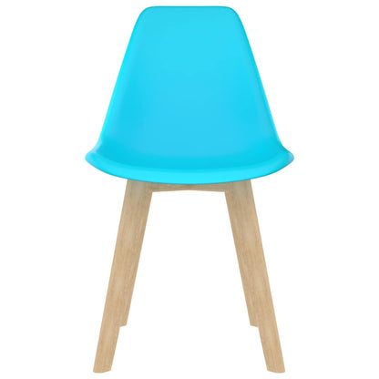 Sedie da Pranzo 6 pz Blu in Plastica