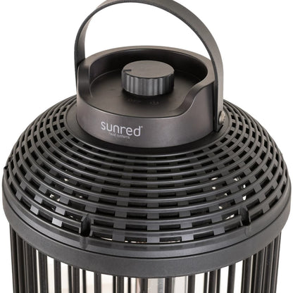 Sunred Lampada Riscaldante da Tavolo Indox 1200 W Alogeno Nero