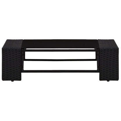 Set Divani da Giardino 6 pz in Polyrattan Nero