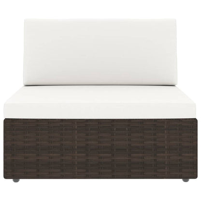 Set Divani da Giardino 8 pz in Polyrattan Marrone