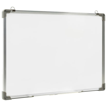 Lavagna Magnetica Bianca Cancellabile a Secco 90x60 cm Acciaio