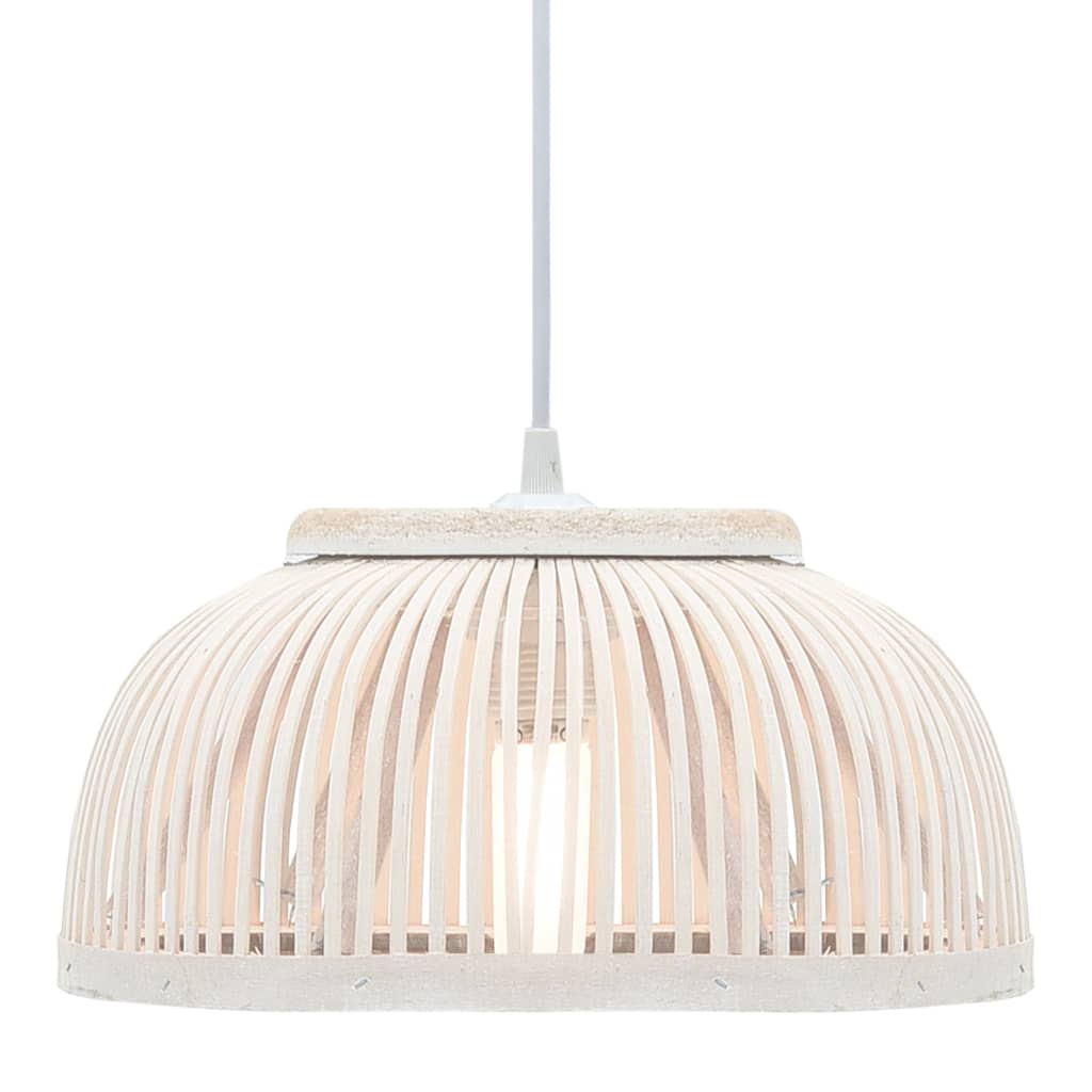 Lampadario Soffitto in BambÃ¹ 40 W 34x14,5 cm Semicerchio E27