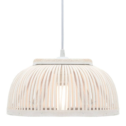 Lampadario Soffitto in BambÃ¹ 40 W 34x14,5 cm Semicerchio E27