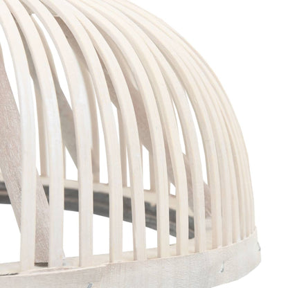 Lampadario Soffitto in BambÃ¹ 40 W 34x14,5 cm Semicerchio E27