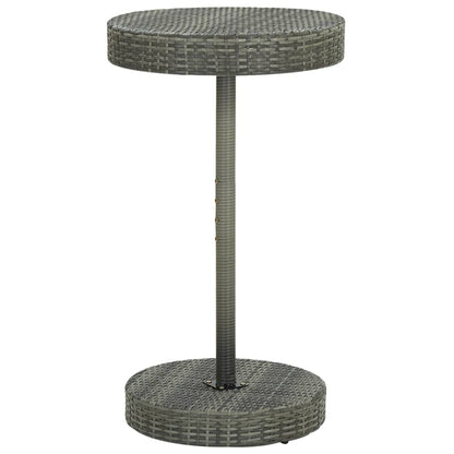 Tavolo da Giardino Grigio 60,5x106 cm in Polyrattan