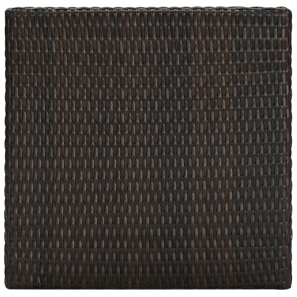 Tavolo da Bar da Giardino Marrone 60,5x60,5x110,5 cm Polyrattan