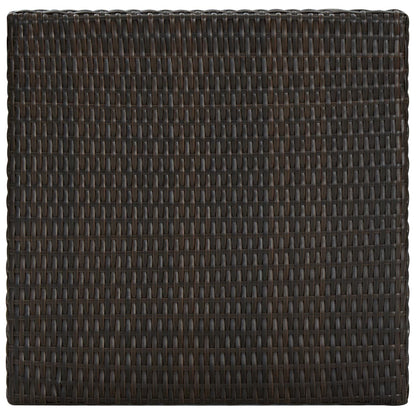 Tavolo da Bar da Giardino Marrone 60,5x60,5x110,5 cm Polyrattan