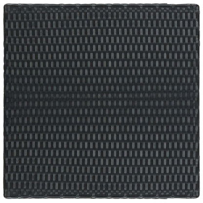 Tavolo da Bar da Giardino Nero 60,5x60,5x110,5 cm Polyrattan