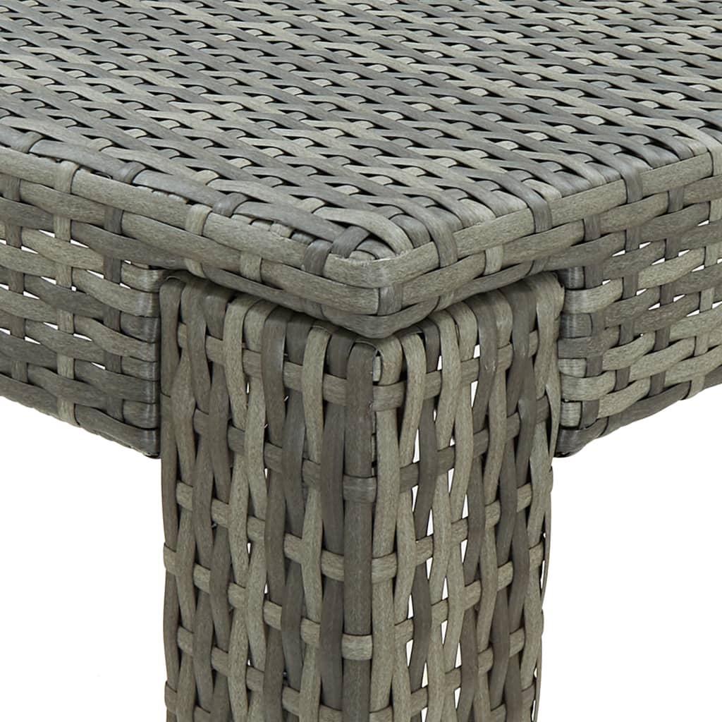 Tavolo da Bar da Giardino Grigio 60,5x60,5x110,5 cm Polyrattan
