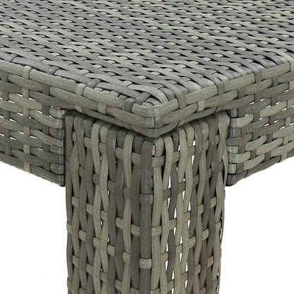 Tavolo da Bar da Giardino Grigio 60,5x60,5x110,5 cm Polyrattan