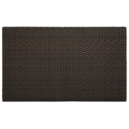 Tavolo da Bar da Giardino Marrone 100x60,5x110,5 cm Polyrattan