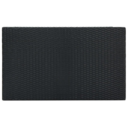Tavolo da Bar da Giardino Nero 100x60,5x110,5 cm Polyrattan