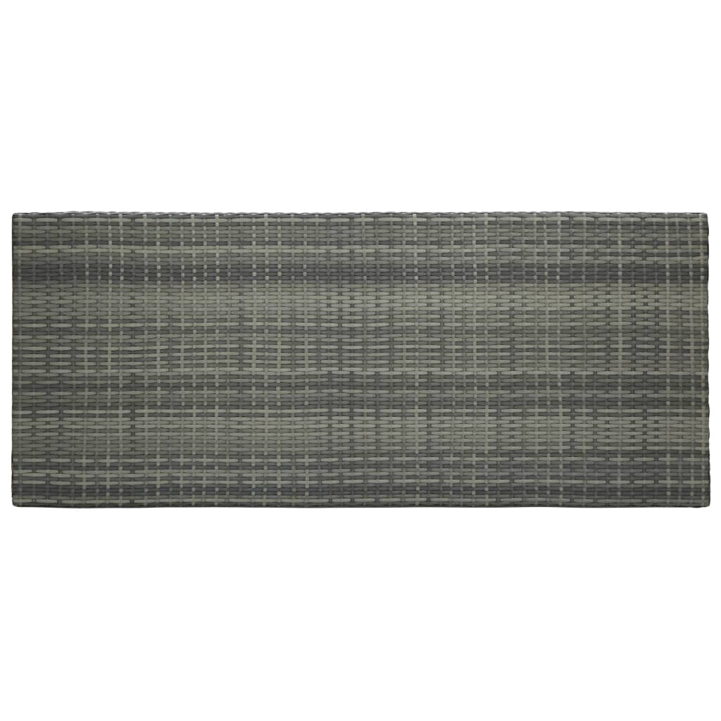 Tavolo Bar da Giardino Grigio 140,5x60,5x110,5 cm in Polyrattan