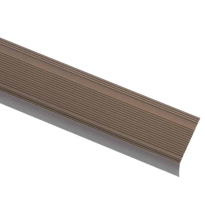 Profili a L per Gradini 15 pz in Alluminio 90 cm Marrone