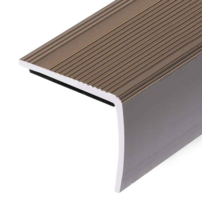 Profili a L per Gradini 15 pz in Alluminio 90 cm Marrone