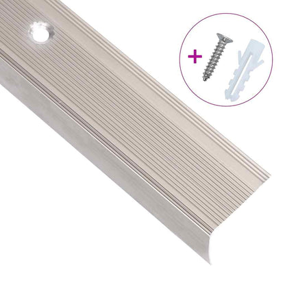Profili a L per Gradini 15 pz in Alluminio 100 cm Champagne