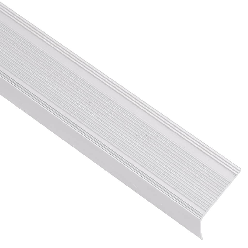 Profili a L per Gradini 5 pz in Alluminio 67 cm Argento