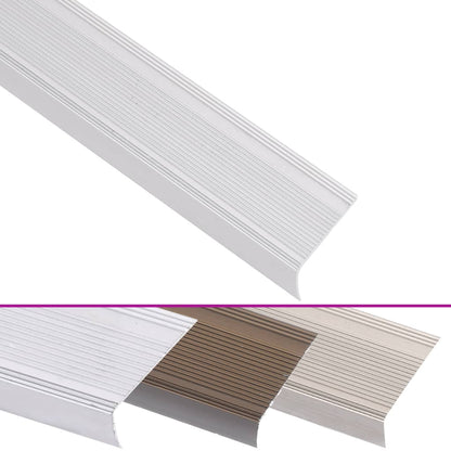 Profili a L per Gradini 5 pz in Alluminio 67 cm Argento